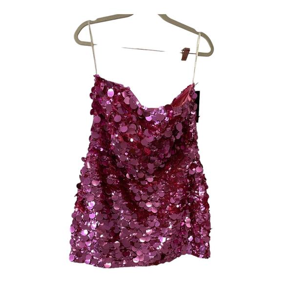 Retrofete Nolia Sequin Mini Dress Embellished Strapless Hoco Party Statement L - Picture 4 of 16